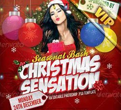 圣诞节海报：Christmas Sensation Flyer Template